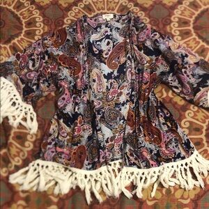 Umgee Multicolor Paisley Kimono